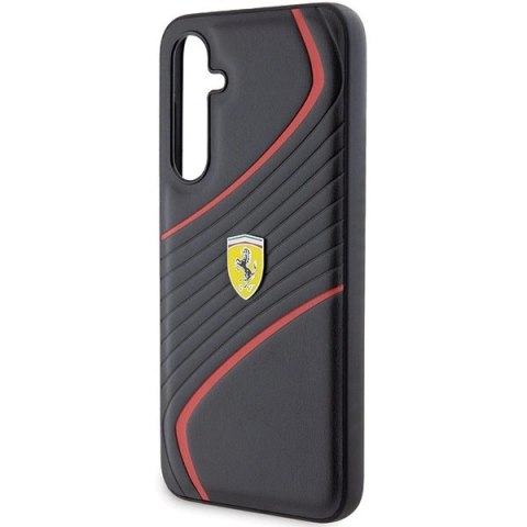 Etui Ferrari Twist Metal Logo na Samsung Galaxy S23 FE - czarne Etui Ferrari Twist Metal Logo na Samsung Galaxy S23 FE - czarne