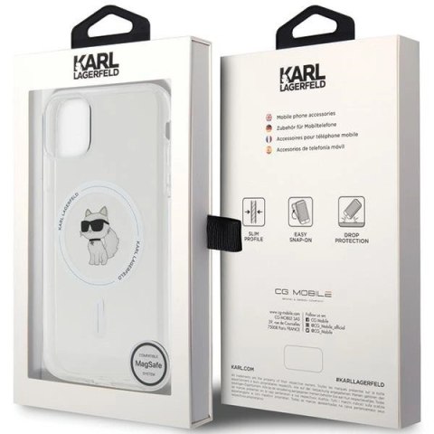 Etui Karl Lagerfeld IML Choupette MagSafe na iPhone 11 / Xr - przezroczyste
