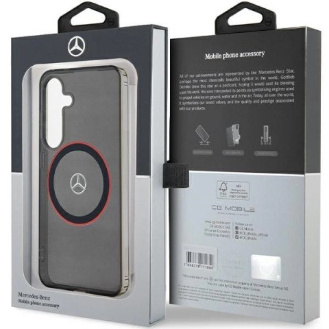 Etui Mercedes Double Layer W Red MagSafe na Samsung Galaxy S24 - czarne