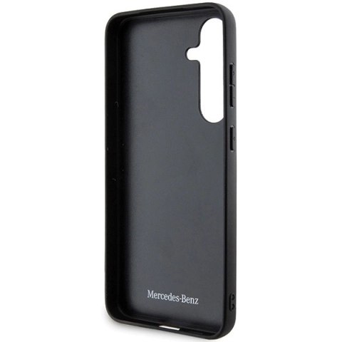 Etui Mercedes Leather Curved Stitches na Samsung Galaxy S24 - czarne