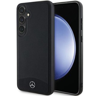 Etui Mercedes Leather Textured & Plain MagSafe na Samsung Galaxy S24 - czarne