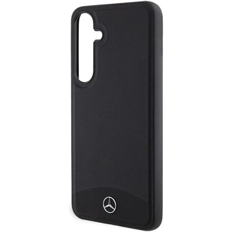 Etui Mercedes Leather Textured & Plain MagSafe na Samsung Galaxy S24 - czarne Etui Mercedes Leather Textured & Plain MagSafe na Samsung Galaxy S24 - czarne
