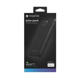 Etui Mophie Juice Pack do iPhone 15 z wbudowanym powerbankiem 2400 mAh - czarne