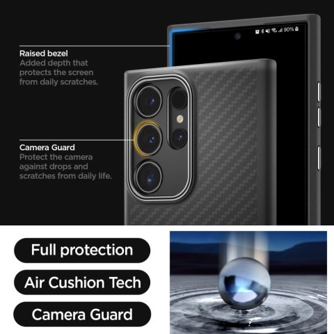 Etui Spigen Enzo Aramid na Samsung Galaxy S24 Ultra - czarny mat Etui Spigen Enzo Aramid na Samsung Galaxy S24 Ultra - czarny mat