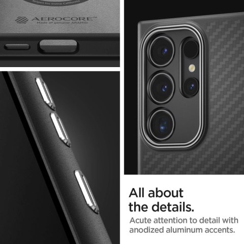 Etui Spigen Enzo Aramid na Samsung Galaxy S24 Ultra - czarny mat Etui Spigen Enzo Aramid na Samsung Galaxy S24 Ultra - czarny mat