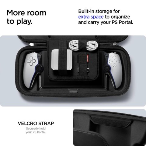 Etui Spigen Rugged Armor Pro na Sony Playstation Portal - czarne Etui Spigen Rugged Armor Pro na Sony Playstation Portal - czarne