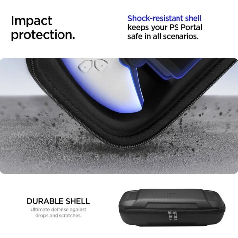 Etui Spigen Rugged Armor Pro na Sony Playstation Portal - czarne Etui Spigen Rugged Armor Pro na Sony Playstation Portal - czarne