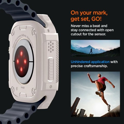Etui Spigen Rugged Armor na Apple Watch Ultra 1 / 2 (49 mm) - beżowe Etui Spigen Rugged Armor na Apple Watch Ultra 1 / 2 (49 mm) - beżowe
