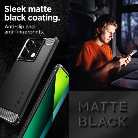 Etui Spigen Rugged Armor na Xiaomi Redmi Note 13 Pro 5G / POCO X6 5G - czarny mat