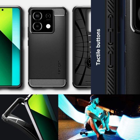 Etui Spigen Rugged Armor na Xiaomi Redmi Note 13 Pro 5G / POCO X6 5G - czarny mat