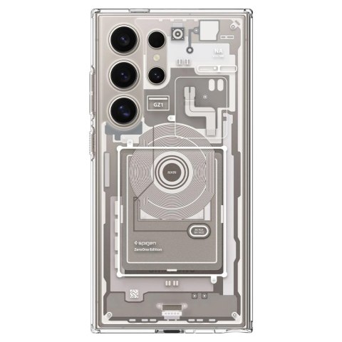 Etui Spigen Ultra Hybrid na Samsung Galaxy S24 Ultra - naturalny tytan (wzór Zero One) Etui Spigen Ultra Hybrid na Samsung Galaxy S24 Ultra - naturalny tytan (wzór Zero One)