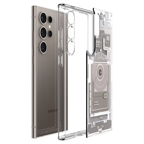 Etui Spigen Ultra Hybrid na Samsung Galaxy S24 Ultra - naturalny tytan (wzór Zero One) Etui Spigen Ultra Hybrid na Samsung Galaxy S24 Ultra - naturalny tytan (wzór Zero One)