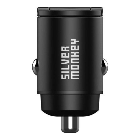 Ładowarka samochodowa Silver Monkey PDQC-CPCT30-SM 30W 1x USB-C PD 1xUSB-A QC - czarna Ładowarka samochodowa Silver Monkey PDQC-CPCT30-SM 30W 1x USB-C PD 1xUSB-A QC - czarna