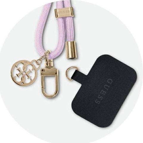 Pasek do telefonu Guess CBDY Cord - liliowy