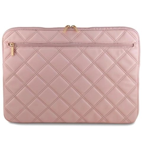 Pokrowiec Guess Quilted 4G na laptopa 16" - różowy Pokrowiec Guess Quilted 4G na laptopa 16" - różowy