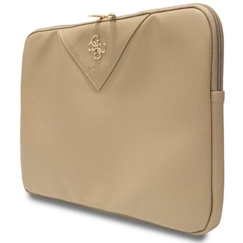 Pokrowiec Guess Triangle 4G na laptopa 14" - złoty