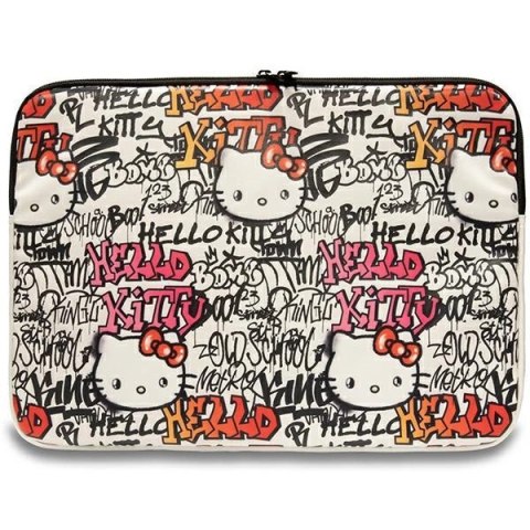 Pokrowiec Hello Kitty PU Metal Logo na laptopa 14" - beżowy Pokrowiec Hello Kitty PU Metal Logo na laptopa 14" - beżowy
