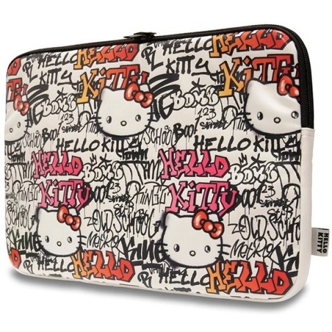 Pokrowiec Hello Kitty PU Metal Logo na laptopa 14" - beżowy Pokrowiec Hello Kitty PU Metal Logo na laptopa 14" - beżowy