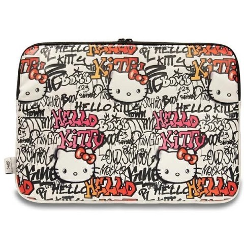 Pokrowiec Hello Kitty PU Metal Logo na laptopa 14" - beżowy Pokrowiec Hello Kitty PU Metal Logo na laptopa 14" - beżowy