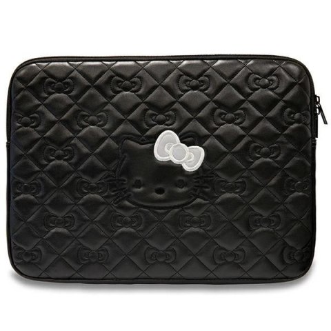 Pokrowiec Hello Kitty Zip PU Quilted Bows na laptopa 14" - czarny Pokrowiec Hello Kitty Zip PU Quilted Bows na laptopa 14" - czarny