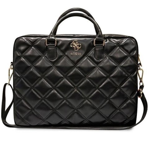 Torba Guess Quilted 4G na laptopa 16" - czarna Torba Guess Quilted 4G na laptopa 16" - czarna
