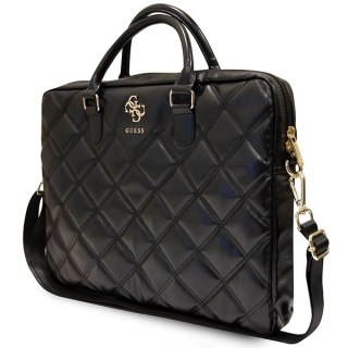Torba Guess Quilted 4G na laptopa 16" - czarna
