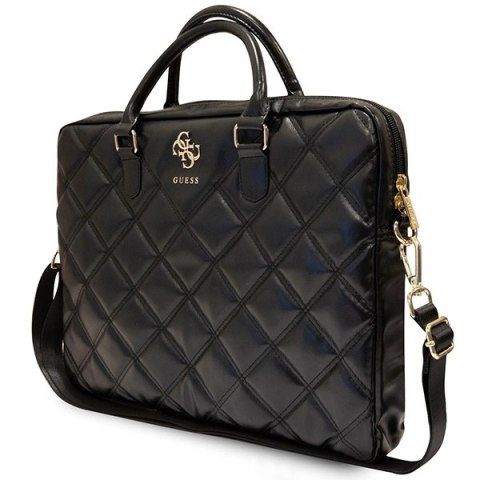 Torba Guess Quilted 4G na laptopa 16" - czarna Torba Guess Quilted 4G na laptopa 16" - czarna
