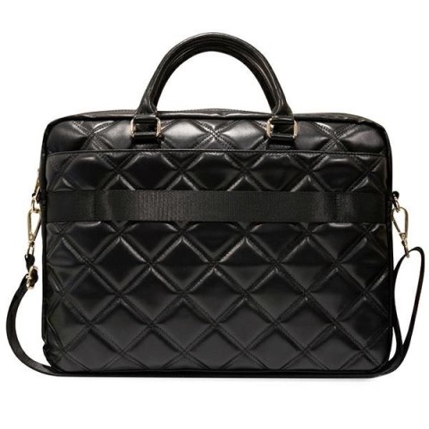 Torba Guess Quilted 4G na laptopa 16" - czarna Torba Guess Quilted 4G na laptopa 16" - czarna