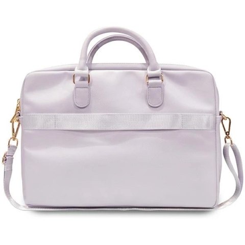 Torba Guess Triangle 4G na laptopa 16" - fioletowa