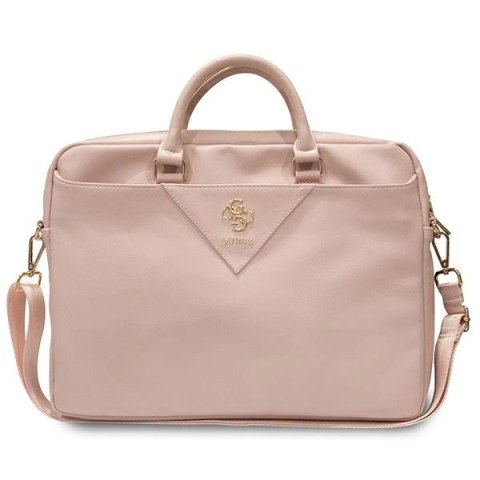 Torba Guess Triangle 4G na laptopa 16" - różowa Torba Guess Triangle 4G na laptopa 16" - różowa