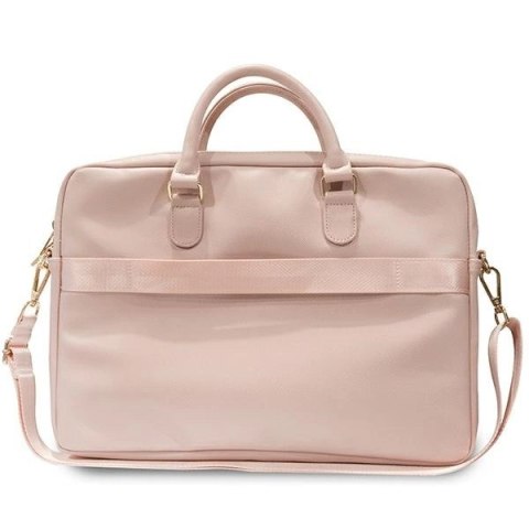 Torba Guess Triangle 4G na laptopa 16" - różowa Torba Guess Triangle 4G na laptopa 16" - różowa