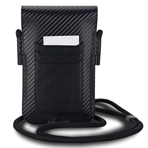 Torebka BMW Carbon & Blue Stripe na telefon - czarna Torebka BMW Carbon & Blue Stripe na telefon - czarna