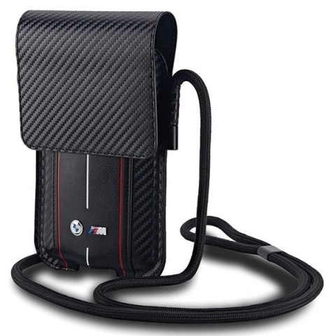 Torebka BMW Carbon & Red Stripe na telefon - czarna