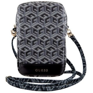 Torebka Guess Zip GCube Bottom Stripe na telefon - czarna