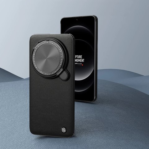Etui Nillkin CamShield Prop Leather Magnetic Case na Xiaomi 14 Ultra - czarne Etui Nillkin CamShield Prop Leather Magnetic Case na Xiaomi 14 Ultra - czarne