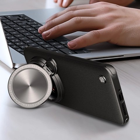 Etui Nillkin CamShield Prop Leather Magnetic Case na Xiaomi 14 Ultra - czarne Etui Nillkin CamShield Prop Leather Magnetic Case na Xiaomi 14 Ultra - czarne