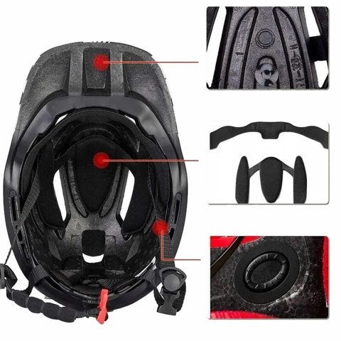 Kask rowerowy Rockbros TT-32SBPP-M dziecięcy z odpinaną szczęką rozmiar M - fioletowo-różowy Kask rowerowy Rockbros TT-32SBPP-M dziecięcy z odpinaną szczęką rozmiar M - fioletowo-różowy