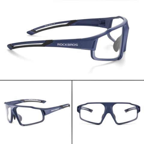 Okulary rowerowe Rockbros SP216BL fotochromowe UV400 - niebieskie Okulary rowerowe Rockbros SP216BL fotochromowe UV400 - niebieskie