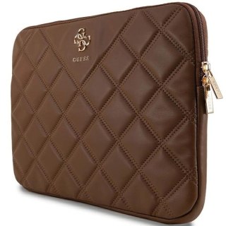 Pokrowiec Guess Quilted 4G na laptopa 14" - brązowy