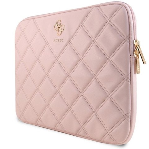 Pokrowiec Guess Quilted 4G na laptopa 14" - różowy