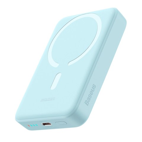 Powerbank Baseus Magnetic Mini indukcyjny 10000mAh 30W - niebieski + kabel USB-C - USB-C Powerbank Baseus Magnetic Mini indukcyjny 10000mAh 30W - niebieski + kabel USB-C - USB-C