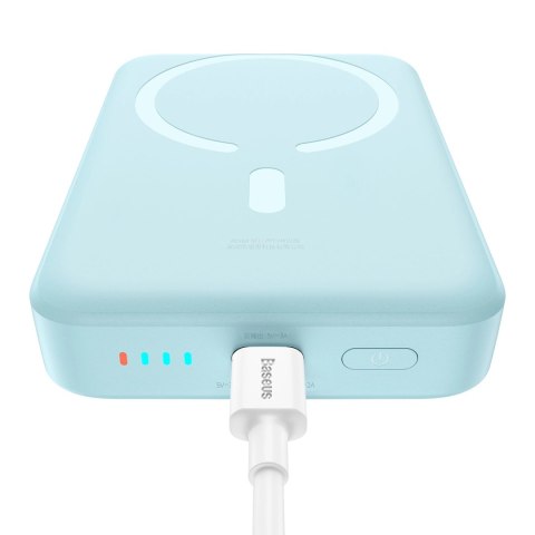 Powerbank Baseus Magnetic Mini indukcyjny 10000mAh 30W - niebieski + kabel USB-C - USB-C Powerbank Baseus Magnetic Mini indukcyjny 10000mAh 30W - niebieski + kabel USB-C - USB-C