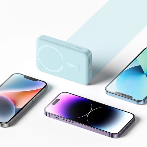 Powerbank Baseus Magnetic Mini indukcyjny 10000mAh 30W - niebieski + kabel USB-C - USB-C Powerbank Baseus Magnetic Mini indukcyjny 10000mAh 30W - niebieski + kabel USB-C - USB-C