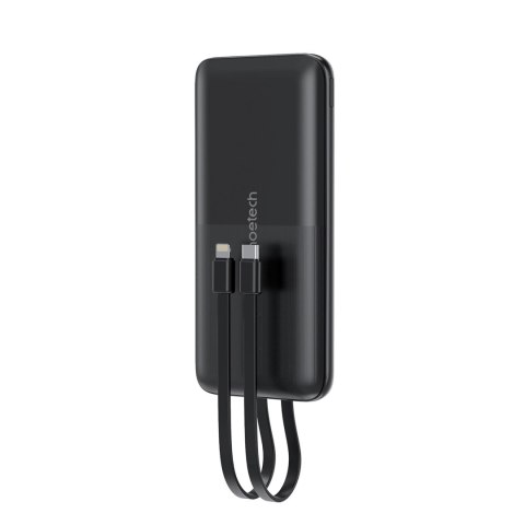 Powerbank Choetech B654 10000mAh 22.5W USB-A / USB-C / micro USB z wbudowanym kablem USB-C / Lightning - czarny Powerbank Choetech B654 10000mAh 22.5W USB-A / USB-C / micro USB z wbudowanym kablem USB-C / Lightning - czarny