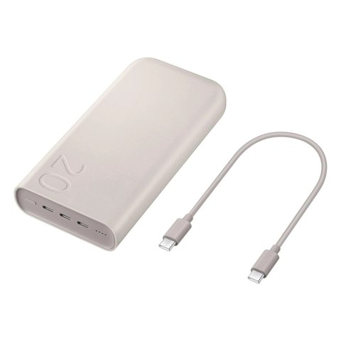 Powerbank Samsung EB-P4520XUEGEU 20000 mAh 3x USB-C 45W SFC - beżowy