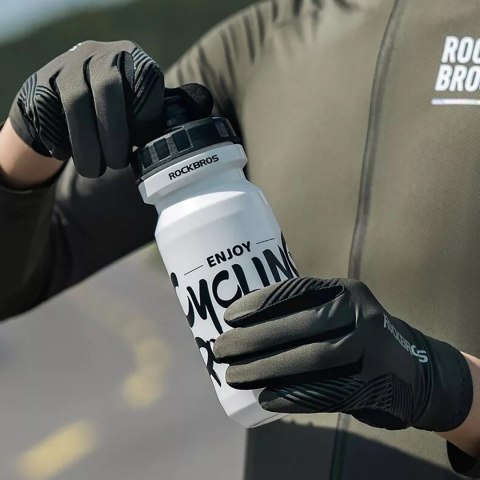 Rękawiczki rowerowe Rockbros 16110006003 amortyzujące rozmiar L - zielono-czarne Rękawiczki rowerowe Rockbros 16110006003 amortyzujące rozmiar L - zielono-czarne