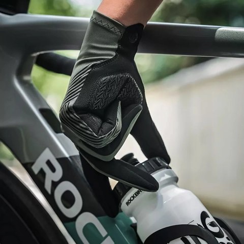 Rękawiczki rowerowe Rockbros 16110006004 amortyzujące rozmiar XL - zielono-czarne Rękawiczki rowerowe Rockbros 16110006004 amortyzujące rozmiar XL - zielono-czarne