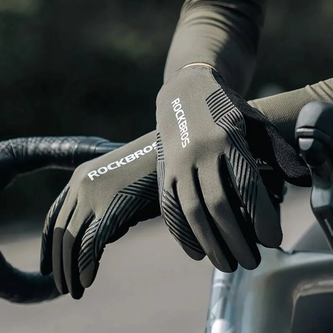 Rękawiczki rowerowe Rockbros 16110006004 amortyzujące rozmiar XL - zielono-czarne Rękawiczki rowerowe Rockbros 16110006004 amortyzujące rozmiar XL - zielono-czarne