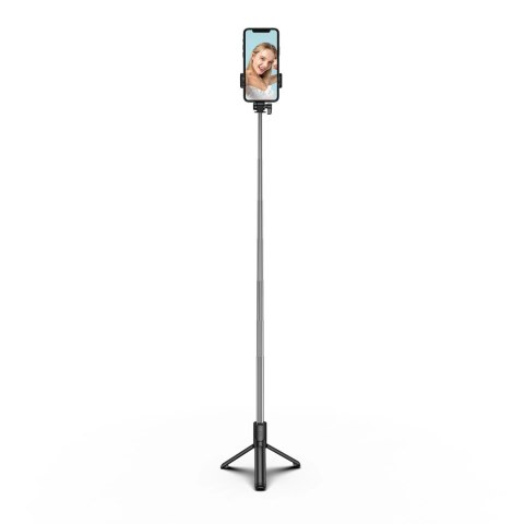 Selfie stick WHS1Y teleskopowy tripod 1m z uchwytem na telefon - czarny Selfie stick WHS1Y teleskopowy tripod 1m z uchwytem na telefon - czarny