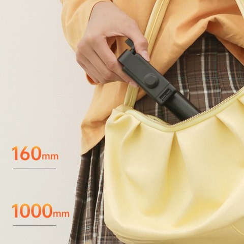 Selfie stick WHS1Y teleskopowy tripod 1m z uchwytem na telefon - czarny Selfie stick WHS1Y teleskopowy tripod 1m z uchwytem na telefon - czarny
